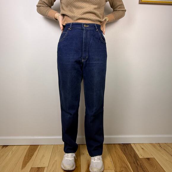 VINTAGE DARK WASH DENIM JEANS LEE size 6 - Picture 2 of 10